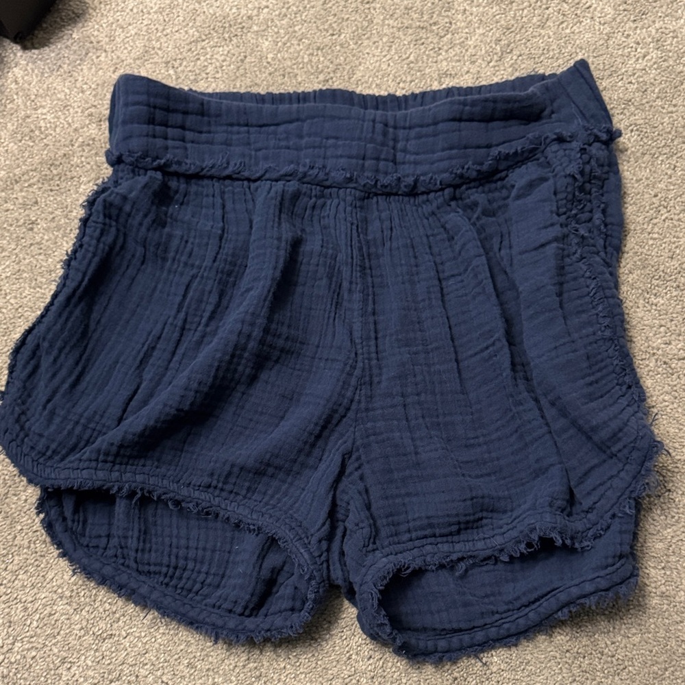 High Waist Navy Women's Shorts